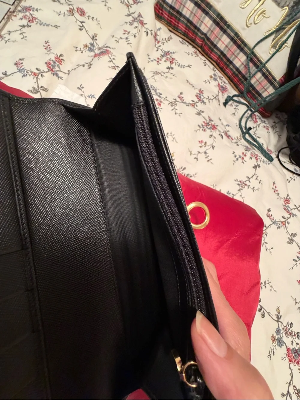 Salvatore Ferragamo Black Leather Long Wallet with Gold Gancini Accent - Picture 9 of 9